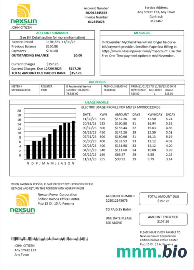 Panama Multibank szablon w formacie excel pdf